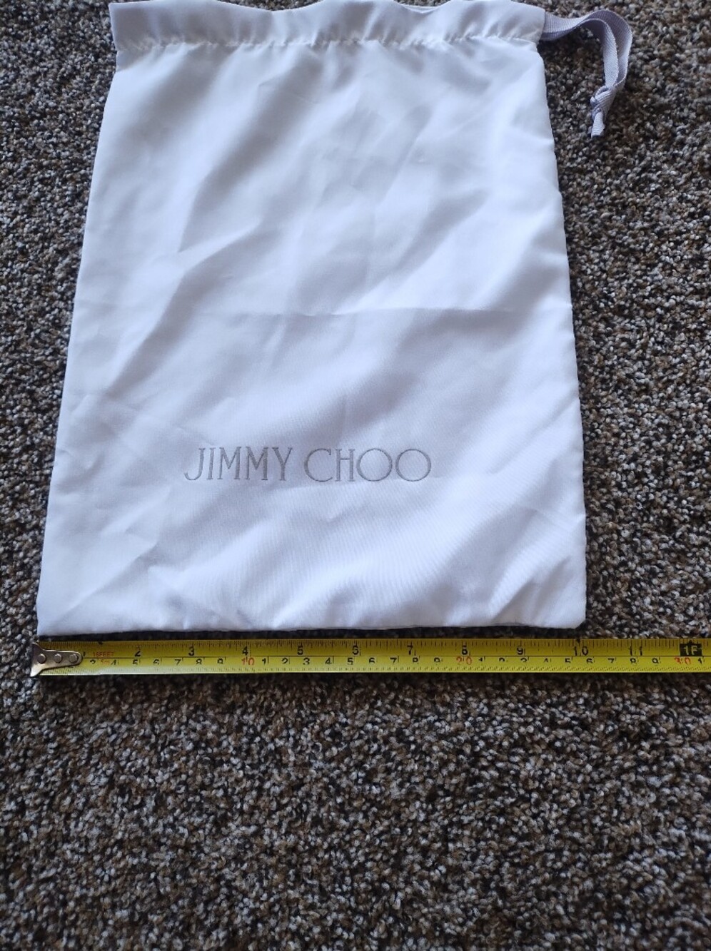 Jimmy Choo White Drawstring Dust Pouch - Picture 4 of 5